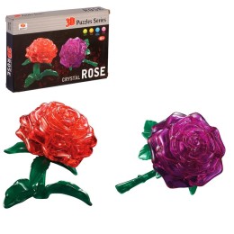 Пазл 3D кристаллический Роза, 22 детали