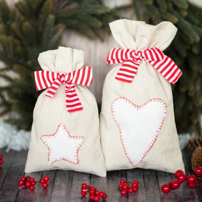 Мешки для подарков "Новогодние сладости" набор для шитья