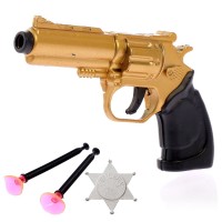 Набор полицейского "Шериф", 5 предметов: пистолет, кобура, 2 присоски, жетон