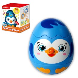 Развивающая музыкальная игрушка "Яйцо-сюрприз Пингвинчик" световые и звуковые эффекты Азбукварик