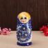 Матрёшка 5-ти кукольная "Сима" синяя , 17-18 см, ручная роспись