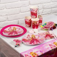 Набор бумажной посуды "Праздник принцессы" на 6 персон