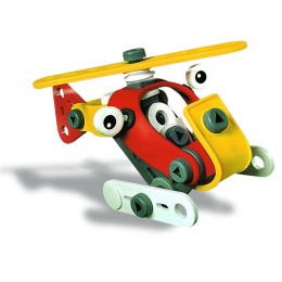 Конструктор с гибкими деталями Собери игрушку "Вертолет и снегоход" 2-в-1, 57 деталей